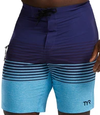 TYR Men's Mobius Boardsho Shorts, Blue/black, Size-32.