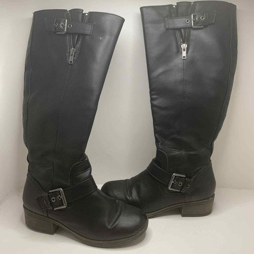 kohls womens boots, Black kohls 73277 7 medium black mid calf faux ...