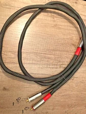 Gold&Silver Wire-Custom Made Interconnect Cable RCA/PREMIUM+/1m Pair MONEY BACK