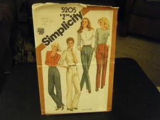 Simplicity 5205 Misses Pants w/Leg Variations Pattern - Size 16 Waist 30