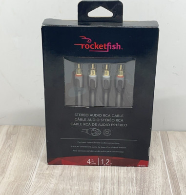 Rocketfish Composite Video Stereo Audio RCA Cable TV VCR DVD - 4ft 1.2m RF-G1210