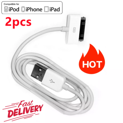 2X Data Sync Cable Charger for iPhone iPad iPod Classic 120GB