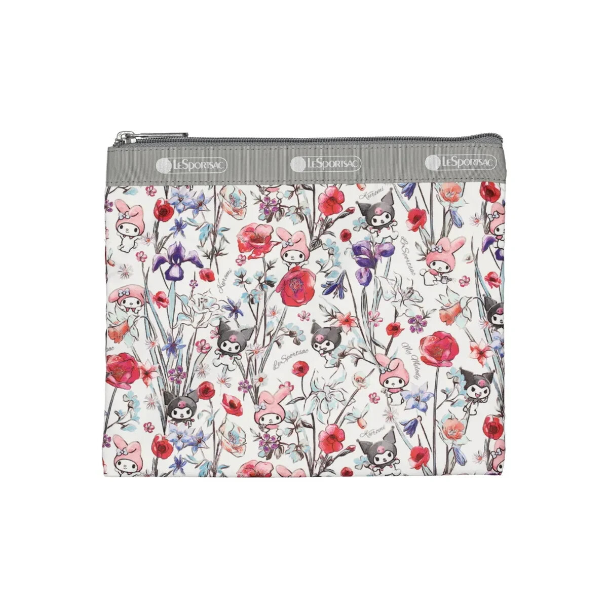 ★LeSportsac★MY MELODY KUROMI GRAY DELUXE EVERYDAY BAG LeSportsac My Melody Kuromi Deluxe Everyday Bag Gray 7507