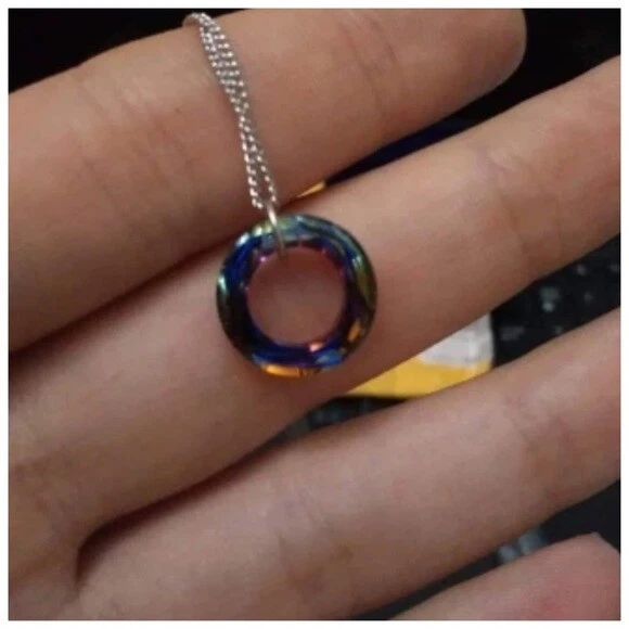 Juego de collar hecho con cristales de Swarovski The Panndo Circle S7 Foto 4 de 4