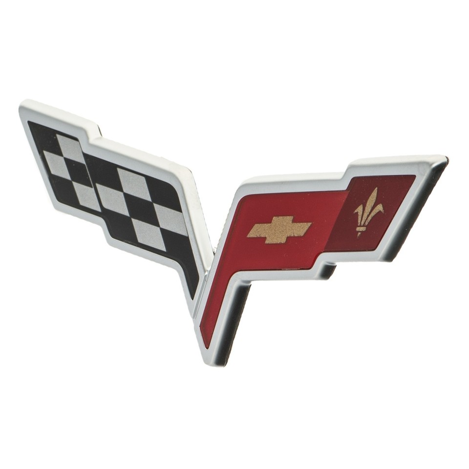 C6 Corvette Emblem 1Pc Corvette C5 Front Nose Cross Flags Emblem 3D Badge Nameplate... C5 Corvette Emblem - Foto 6