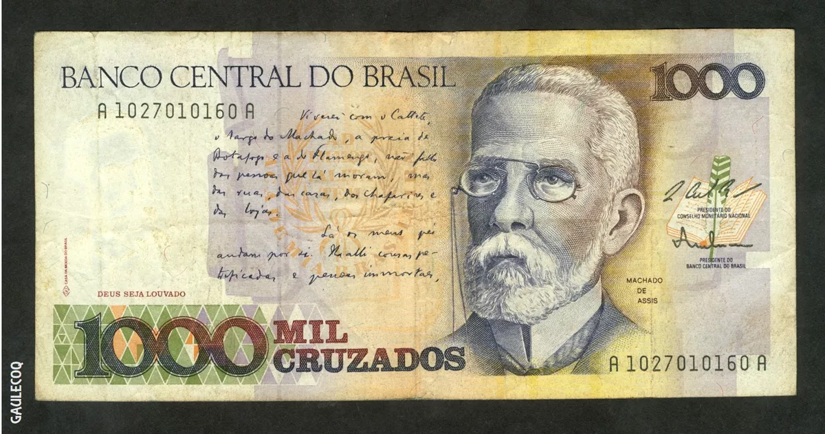 Brazil $50 REAIS Banco Central Do Brasil Bank Note Paper