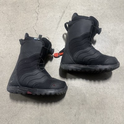 Women's BURTON MINT BOA Snowboard Boots - BLACK - Size 8 Nice! Zip Boa