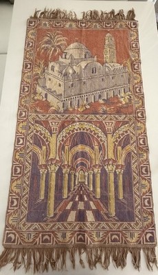 Turkish Muslim Mosque Islamic Islam Prayer Mat Rug Wall Tapestry 41.5'' x 23.5''