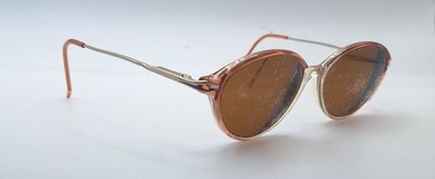 Gloria Vanderbilt 755 Brown Translucent Oval Sunglasses FRAMES ONLY