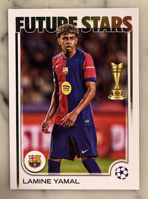 2025 Topps UEFA Future Stars All Star Rookie Cup #27 Lamine Yamal FC Barcelona 