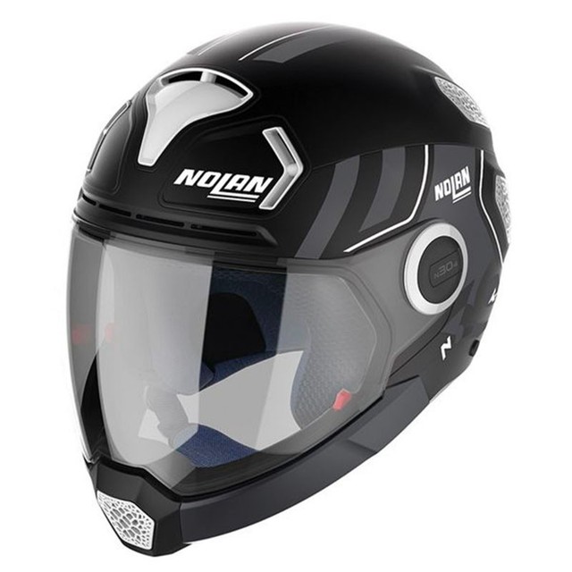 Casque Avec Mentonnière Détachable Nolan N30 4 VP Blanc, Noir Parkour 16