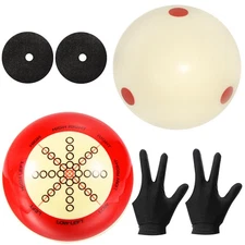 2 Pcs Billiard Training Cue Ball,Pool Cue Ball Practice with Dots,Inchluded B...