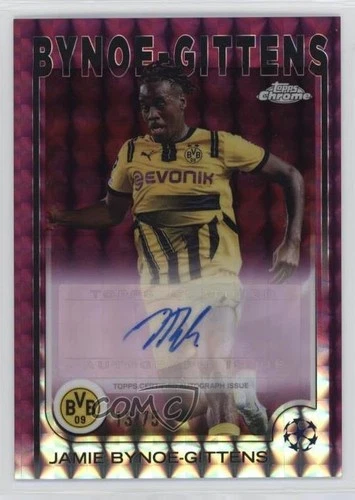 2024 Chrome UEFA Club Competitions Magenta /75 Jamie Bynoe-Gittens Auto