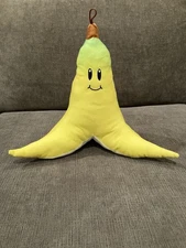 Mario Kart Banana Peel Stuffed Plush Shell 11 Inch, Nintendo Super Mario Bros