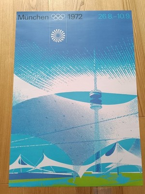 50 Jahre Olympische Spiele 1972 Olympiagelände München DIN A1 Plakat Reprodruck