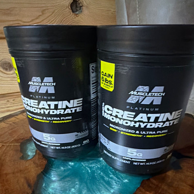 MuscleTech Platinum Micronized Creatine Monohydrate Powder Unflavored 400g