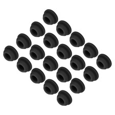 30pcs Silicone Snap in Locking Hole Plugs,9.5mm Narrow Groove 2mm Black