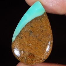 Pierre précieuse cabochon poire chrysoprase bio 100 % naturelle 22,60 cts...