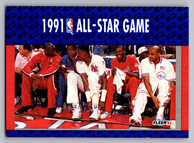 1991-92 FLEER #233 MICHAEL JORDAN '91 ALL-STAR GAME ''ENEMIES - A LOVE STORY''