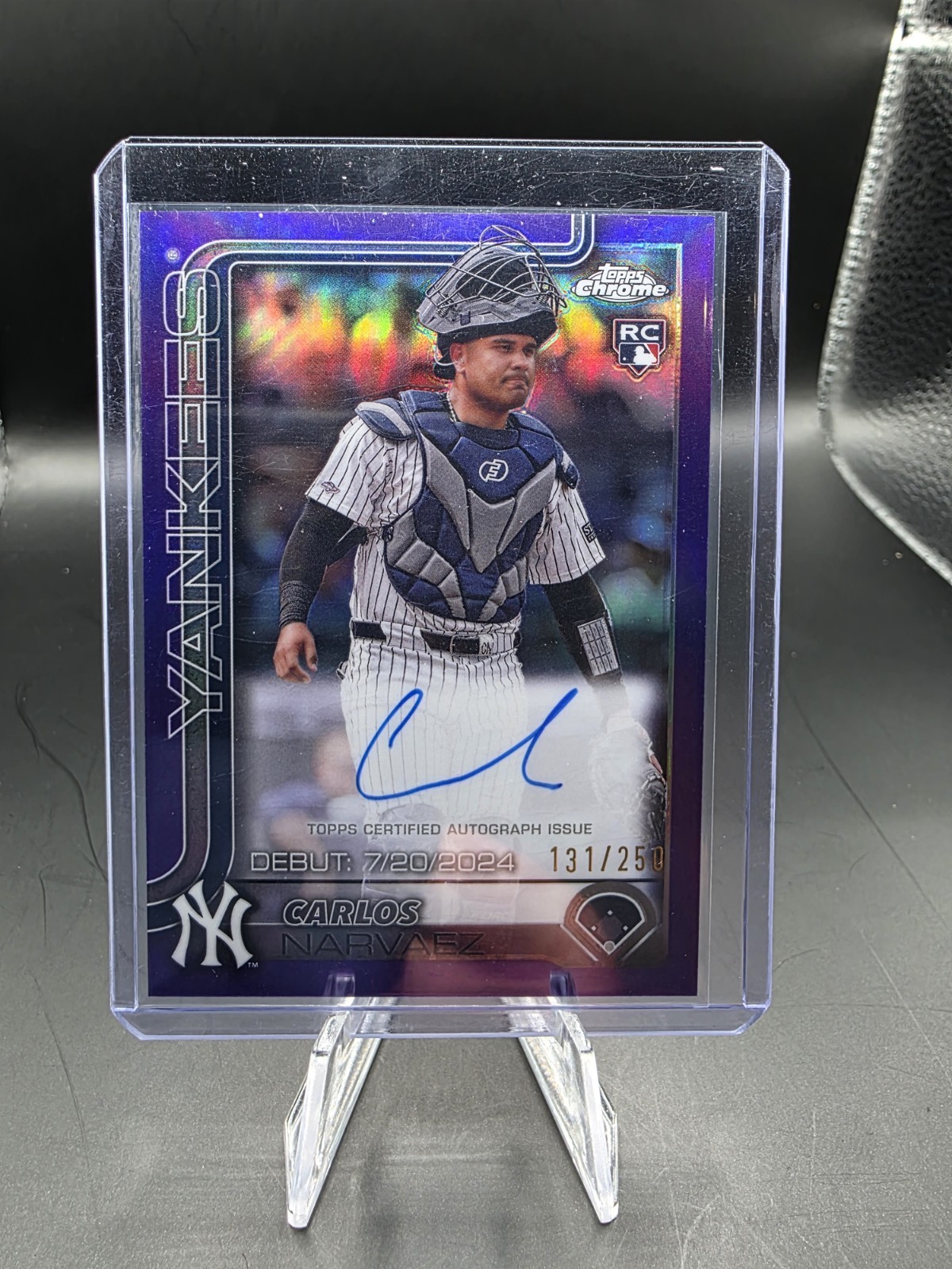 2025 Topps Chrome Update #CRDA-CN Carlos Narvaez Purple Refractor Autograph /250