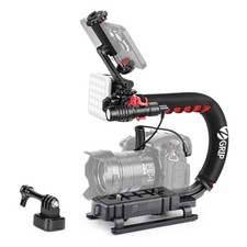 Video Handheld Stabilizer, All-in-One Camera Handle Grip Rig Kit with Pro Kit
