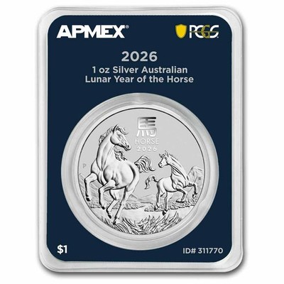 2026 AUS 1 oz Silver Lunar Horse BU SIII (MD  Premier+PCGS)