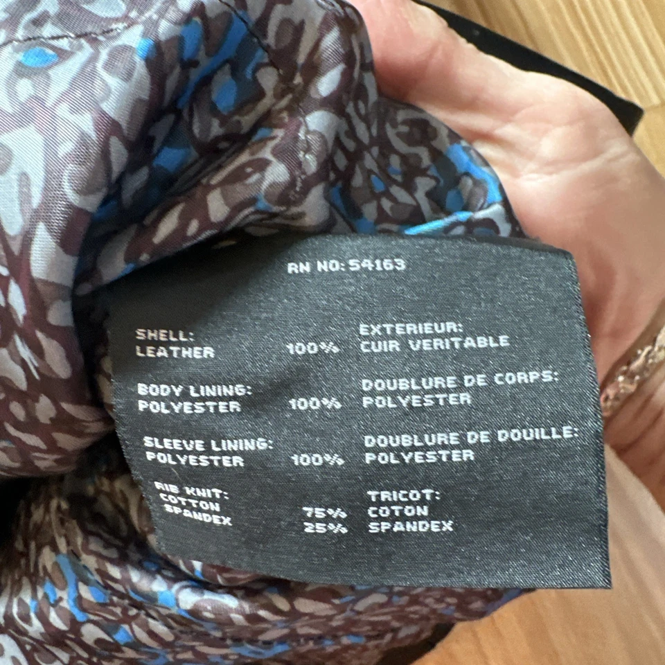 Marc NEW YORK Cuero Para Mujer Talla Pequeña Negro Moto Chaqueta Motociclista Jefe Cremallera Bombardero Foto 3 de 4