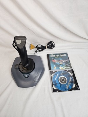 Logitech Wingman Attack Flight Wired Joystick J-YB11 + 2 Games Flight Simulators