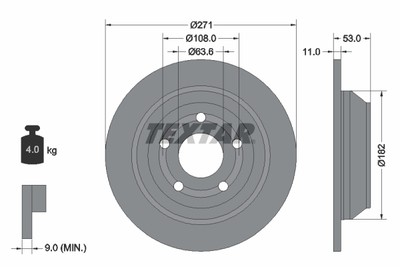 Textar 92327403 Brake Disc for Ford, Ford Australia