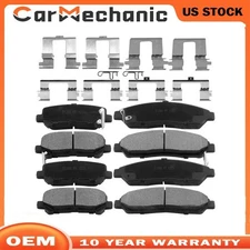 Front Rear Ceramic Brake Pads For 2009-15 Honda Pilot 07-13 Acura MDX ZDX NJ A15