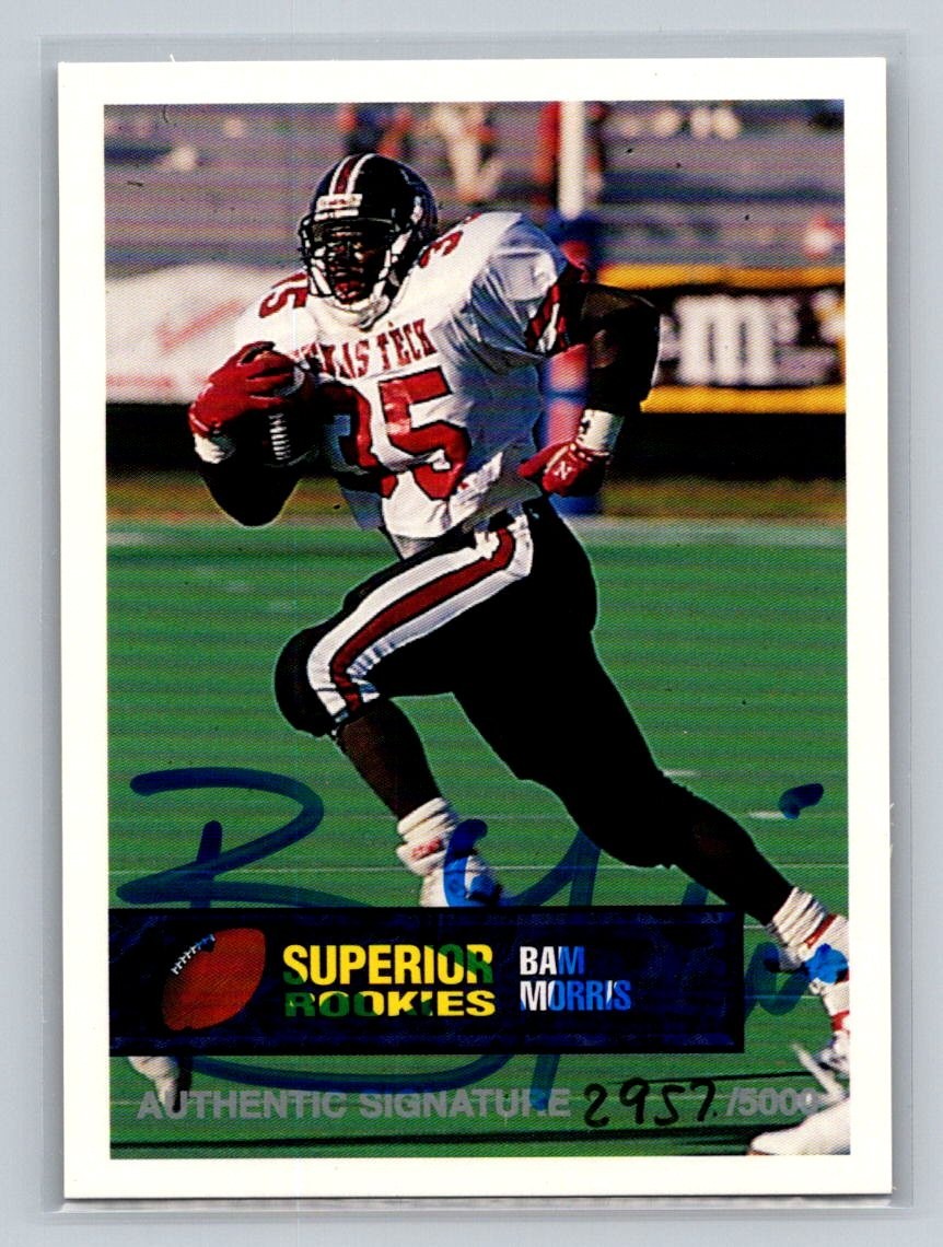 1994 Superior Rookies - Bam Morris #45 Autographs #2957/5000