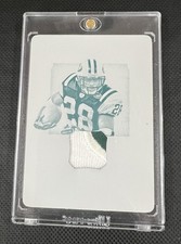 2015 National Treasures Curtis Martin 1/1 Cyan Printing Plate Logo Patch
