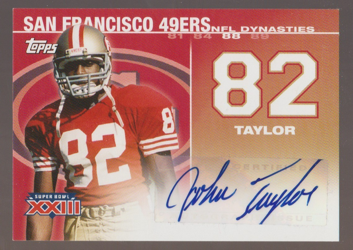JOHN TAYLOR 49ers 2008 Topps DYNASTIES TRIBUTE Autograph #DYNA-JT SP AUTO /200