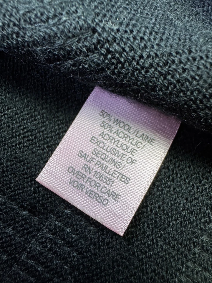 Suéter Calypso St Barth Mujer XS Mezcla de Lana Lentejuelas Rayas Vestido Caprichoso Y2K Foto 4 de 4