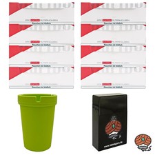 8x Marlboro Rot Extra Filterhülsen + Autoaschenbecher + Zigarettenbox