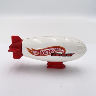 Vintage 1991 Hot Wheels Blimp Diecast Airship White Red Promo Toy Collectible