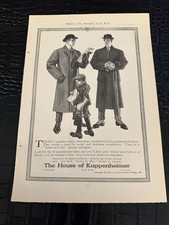 EARLY 1900s MAGAZINE AD A10-021 HOUSE OF KUPPENHEIMER CLOTHING