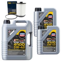 MotoröL Set 4100 5W-40 Liqui Moly 7 Liter + ÖLfilter FüR VW Touareg 3.6 V6 FSI