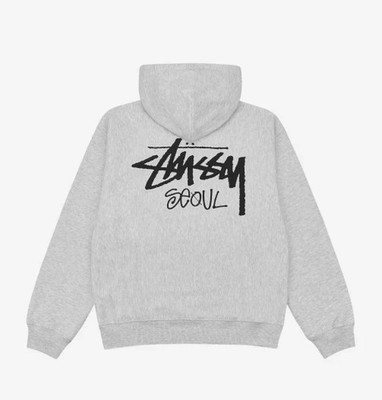 Stussy Stock Seoul Hood Ash Heather/ 3923980 /No Tariffs In USA | eBay