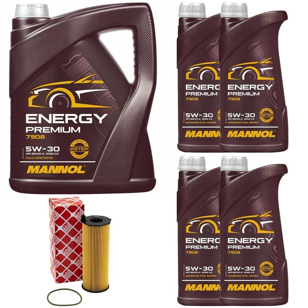 MotoröL Set Energy Premium 5W-30 API SN 9 Liter + ÖLfilter FüR Audi VW Phaeton-image