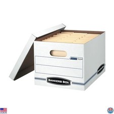 Bankers Box STOR/FILE 6-Pack Storage Boxes with Lift-Off Lid for Letter/Legal