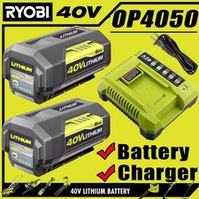 8.0Ah Battery 40 Volt for Ryobi 40V Lithium OP40602 Battery with LED / Charger