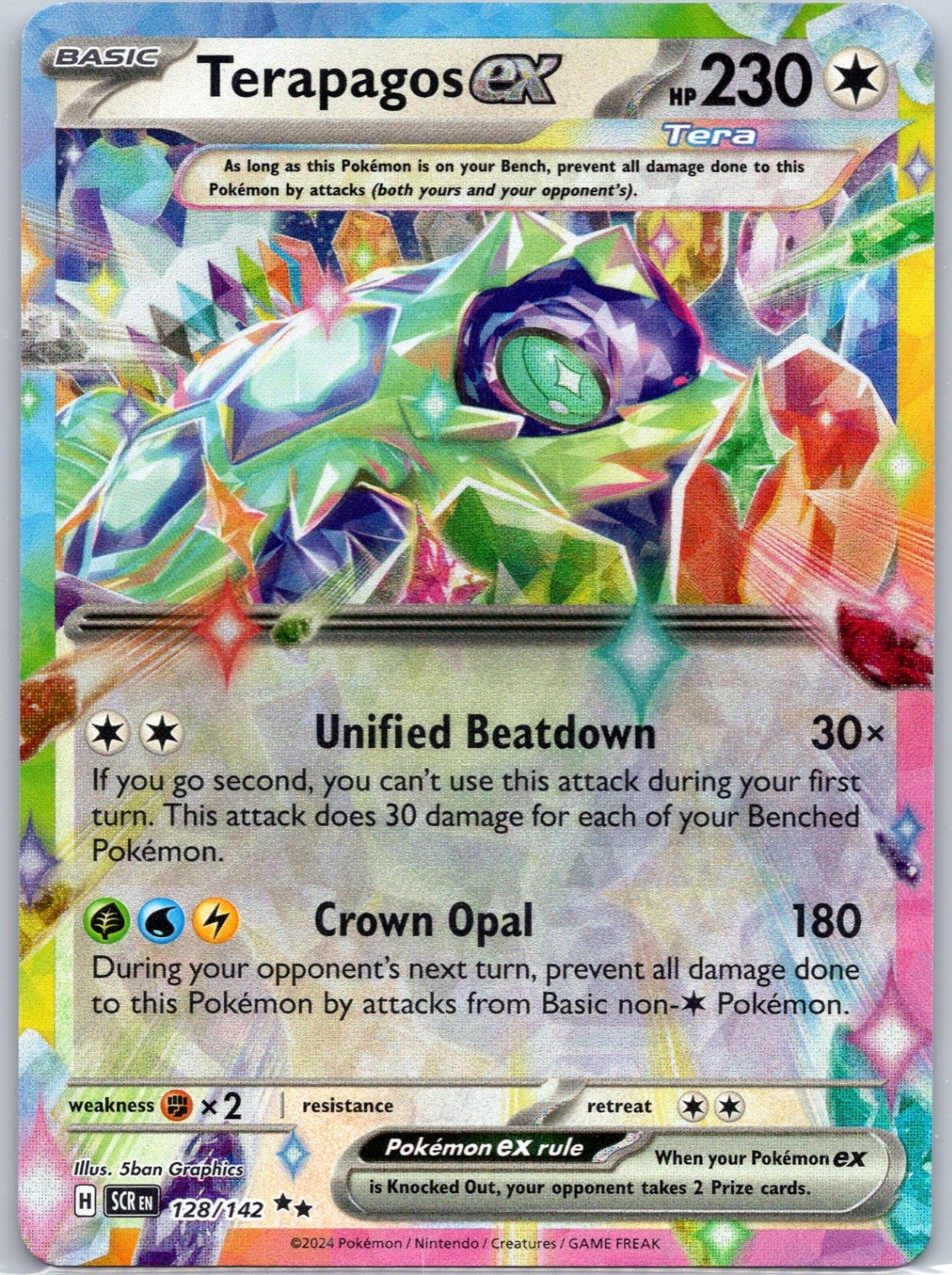 Terapagos ex  SV07: Stellar Crown #128/142 NM