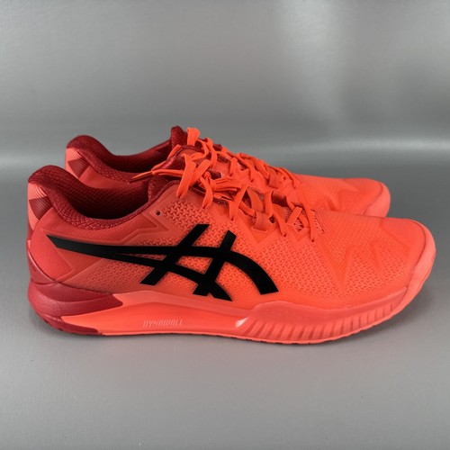 Asics Gel-Resolution 8 Tokyo Shoes Mens 13 Sunrise Red Athletic Sneaker 1041A185 - Picture 4 of 14