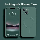 Liquid Silicone Case Cover Magsafe Charging Fo iPhone 15 14 13 12 11 Pro Max