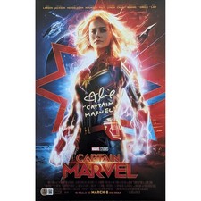 Brie Larson Signed Mini-Poster #1 (11x17) w/ "Captain Marvel"