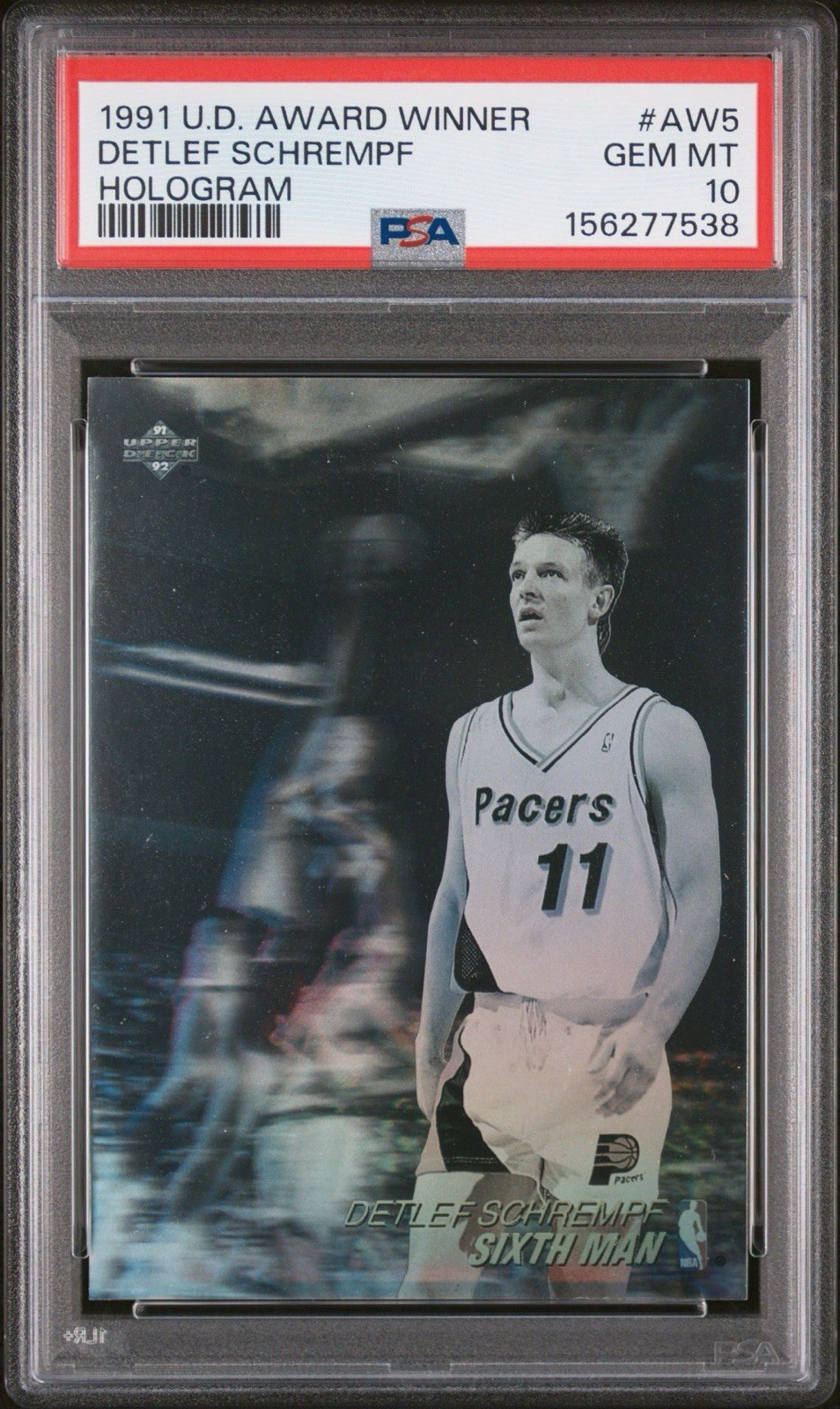 1991-92 Upper Deck - Award Winners Detlef Schrempf #AW5.  PSA 10