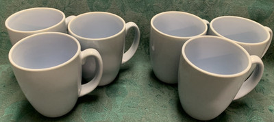 Vintage 1990's Corelle Coordinates Periwinkle Blue stoneware mug-Set of 6