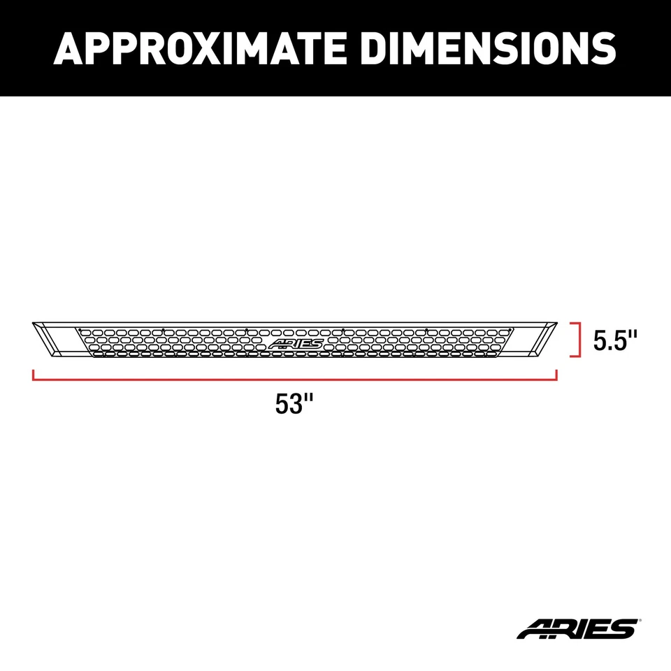 Aries AdvantEDGE Black 5.5in Side Bars Steps for 07-2017 Toyota Tundra Standard - Imagem 3 de 4