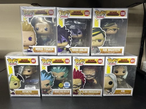 Funko Pop! My Hero Academia 7 Figure Set Of Overhaul Arc Characters w Protectors